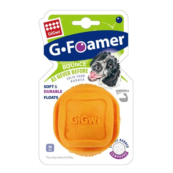 - Recommended affordable pet toysGiGwi G Foamer TPR Rubber Ball Orange