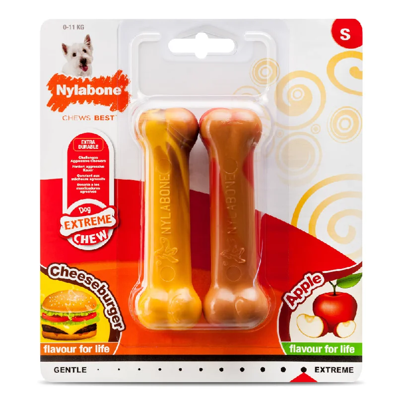 - Brand XX cat toy selectionsNylabone Beef with Cheese / Apple Extreme Bone Small Pack of 2