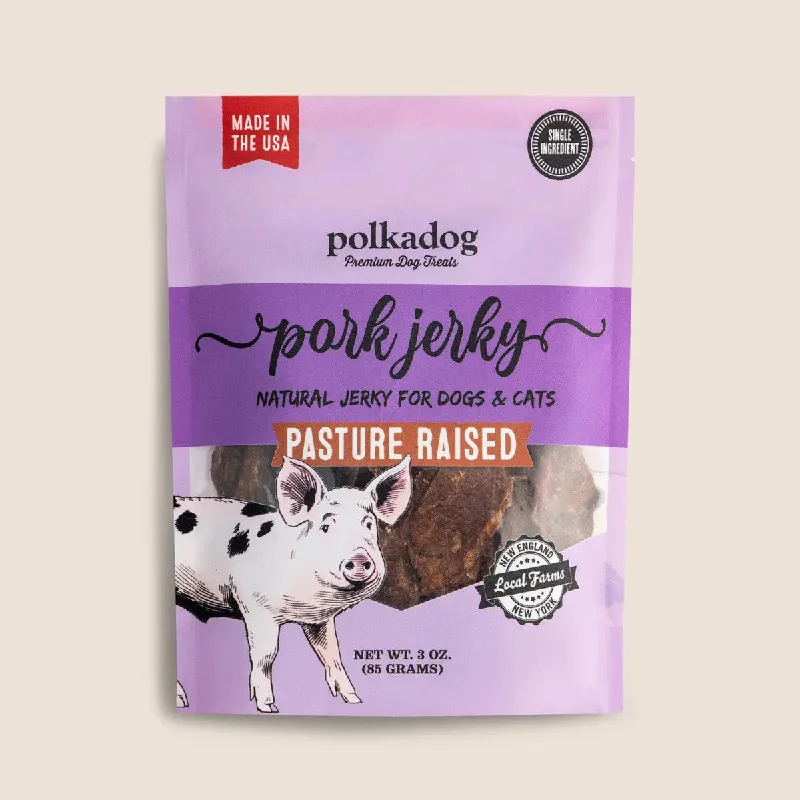 - Teething and chewing toys for puppiesPolkadog Pouch: Pork Jerky Dog Treats