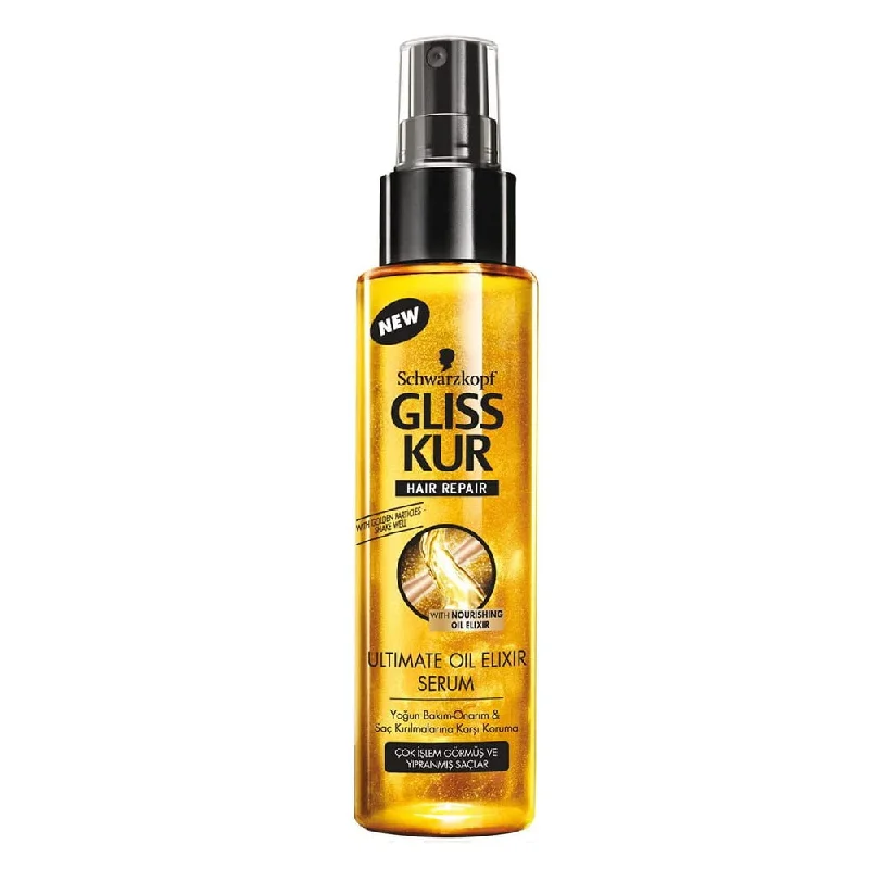---GLISS KUR HAIR SERUM LIQUID ULTIMATE OIL ELIXIR 100 ML