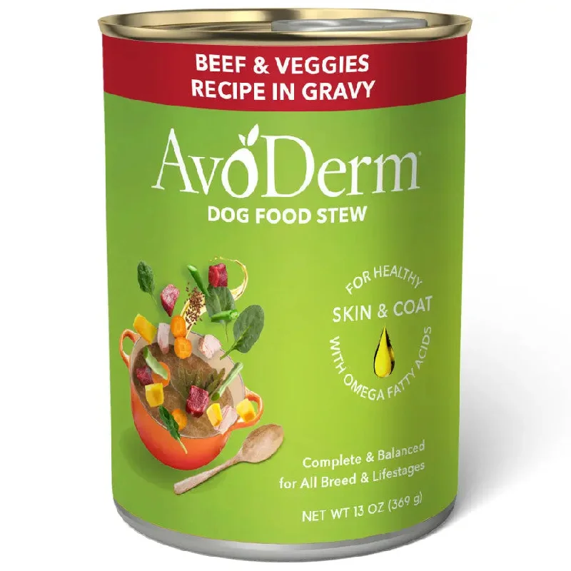 ---AvoDerm Natural Stew Canned Dog Food 12ea/13 oz