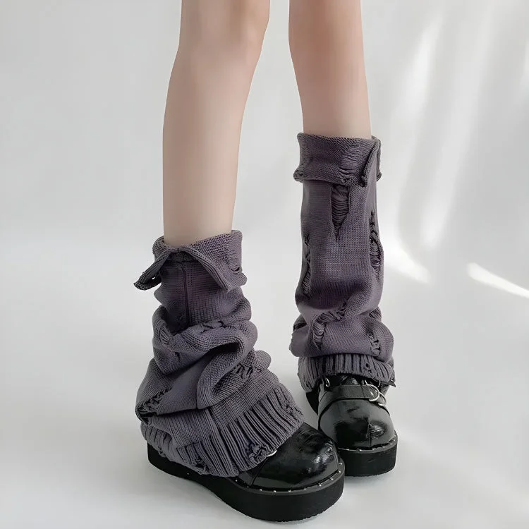 - Dog disposable foam shower gelY2K Grunge Distressed Knitted Leg Warmers