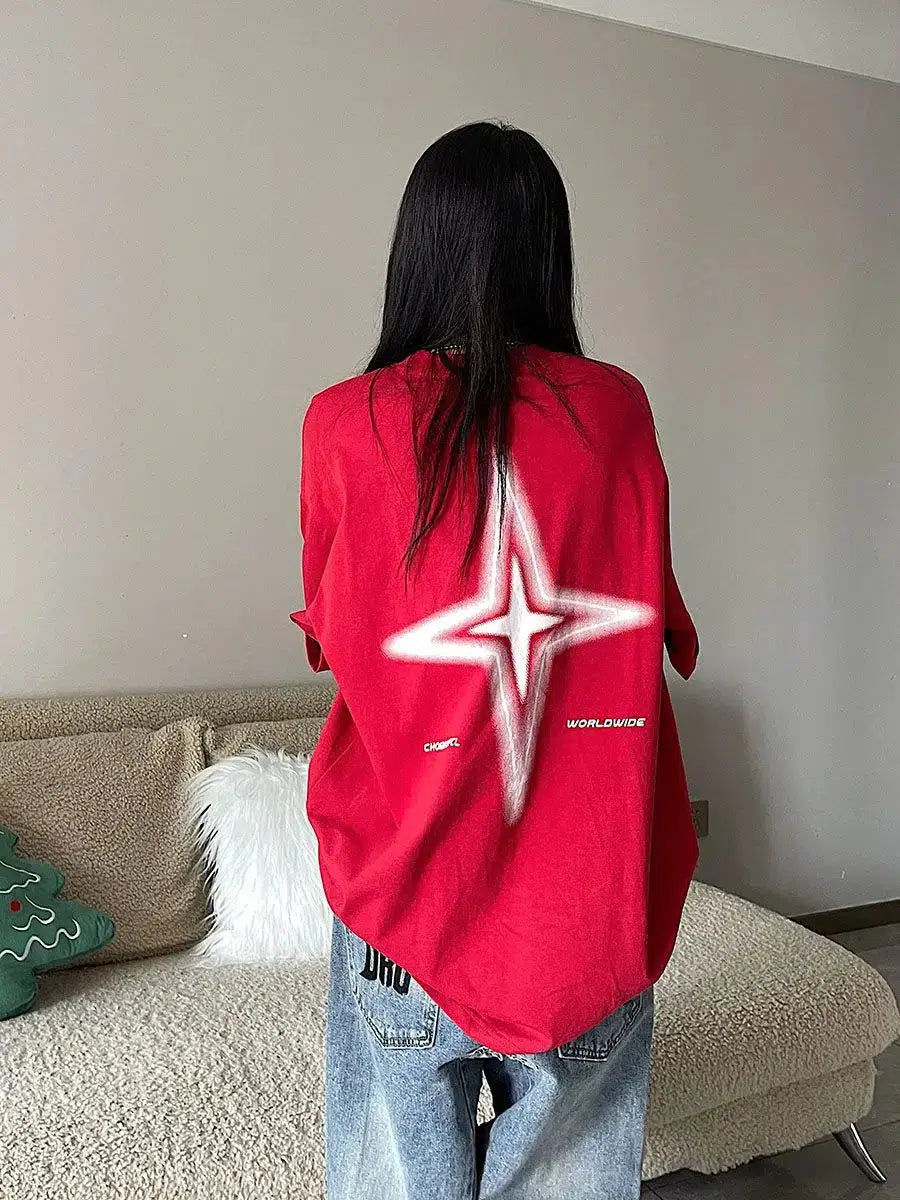 - ​​Pet toys under    yuanY2K Shiny Star Worldwide Tee
