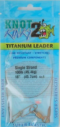 - Winter warm clothes for short-haired dogsAquateko K2K100181 100-Pound Knot 2 Kinky Pre-Tied Titanium Leader
