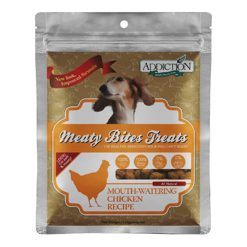 - Car dog seat beltAddiction Chicken Meaty Bites Grain-Free Dog Treats