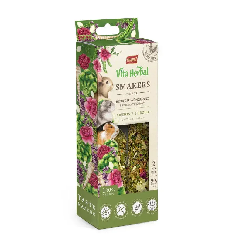 - Pet vitamin complex nutrition tabletsA & E Cages Vitapol Vita Herbal Smakers Broccoli-Rose Small Animal Treat 2 pk - Pet vitamin complex nutrition tabletsA & E Cages Vitapol Vita Herbal Smakers Broccoli-Rose Small Animal Treat 2 pk