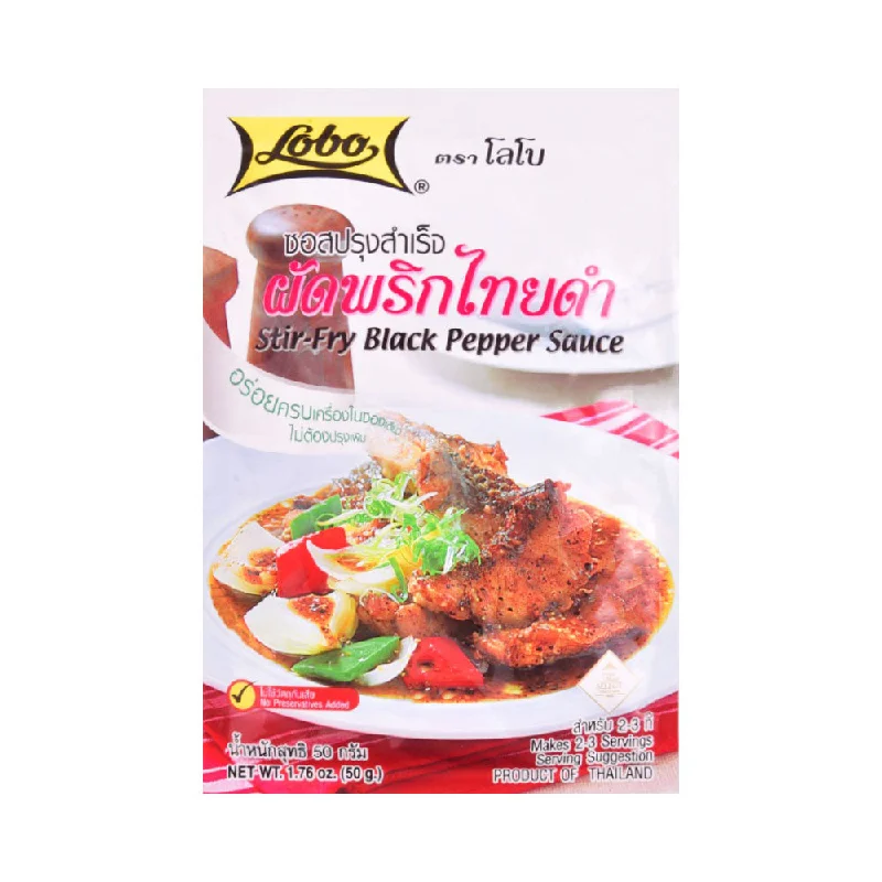 - Dog disposable foam shower gelLOBO STIR FRY BLACK PEPPER SAUCE 50G