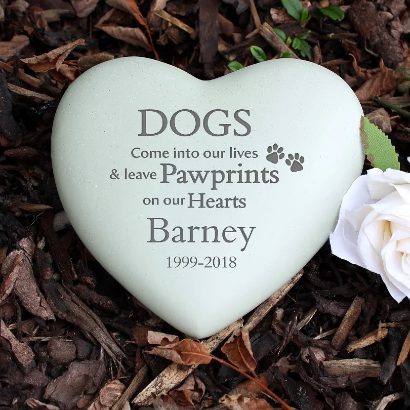 - Parrot climbing and standing wooden frameDog Paw Prints Heart Personalised Memorial - Parrot climbing and standing wooden frameDog Paw Prints Heart Personalised Memorial
