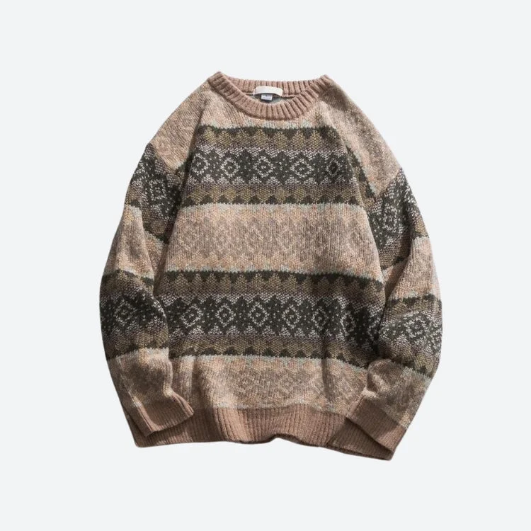- Pet fence foldable indoorVintage Jacquard Knitted Sweater