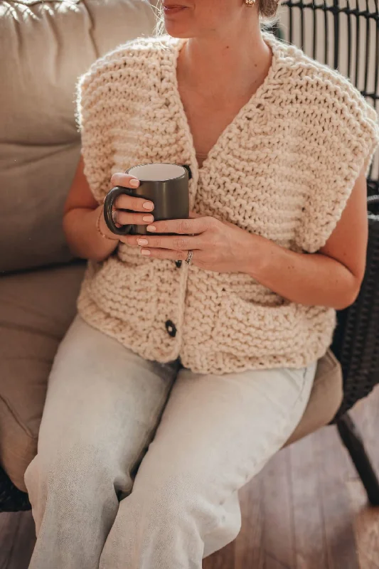 ---Knit Kit - Oversized Boxy Vest