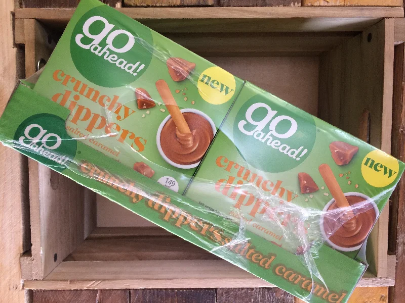 - Dog heart rate monitoring collarCase of 8x Go Ahead Crunchy Dippers Salted Caramel 4x30g