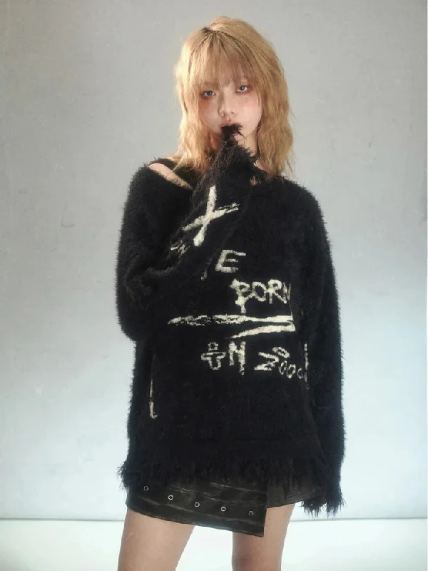 - Pet smart GPS locatorGrunge Fluffy Knitted Sweater