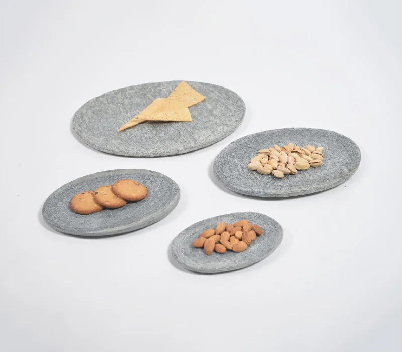  -Splash-proof food bowl AND Anti-choking slow food bowlHand Carved Grey Slate Oval Trays (set of 4)