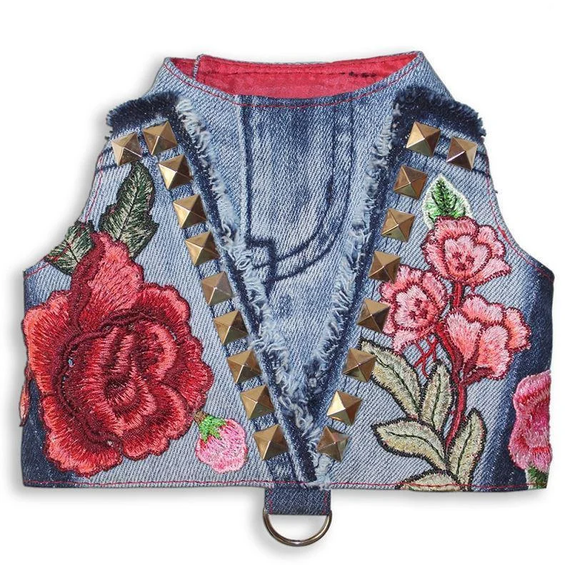  -Splash-proof food bowl AND Anti-choking slow food bowlStuds And Roses Dog Harness Vest