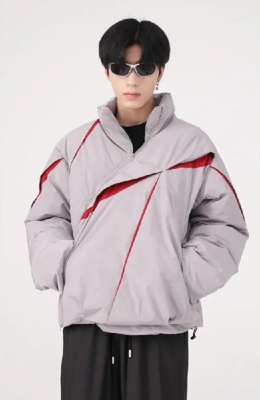 - Climbing pet constant temperature heating padY2K Asymmetrical Zipper Puffer Jacket
