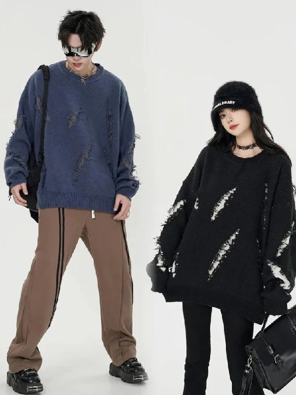- Pet vitamin complex nutrition tabletsGrunge Claw Distressed Knitted Sweater