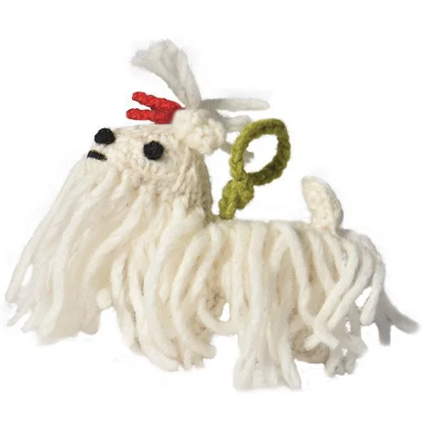  -Anti-slip claw protection raincoat FOR dogsHand Knit Dog Ornament Maltese