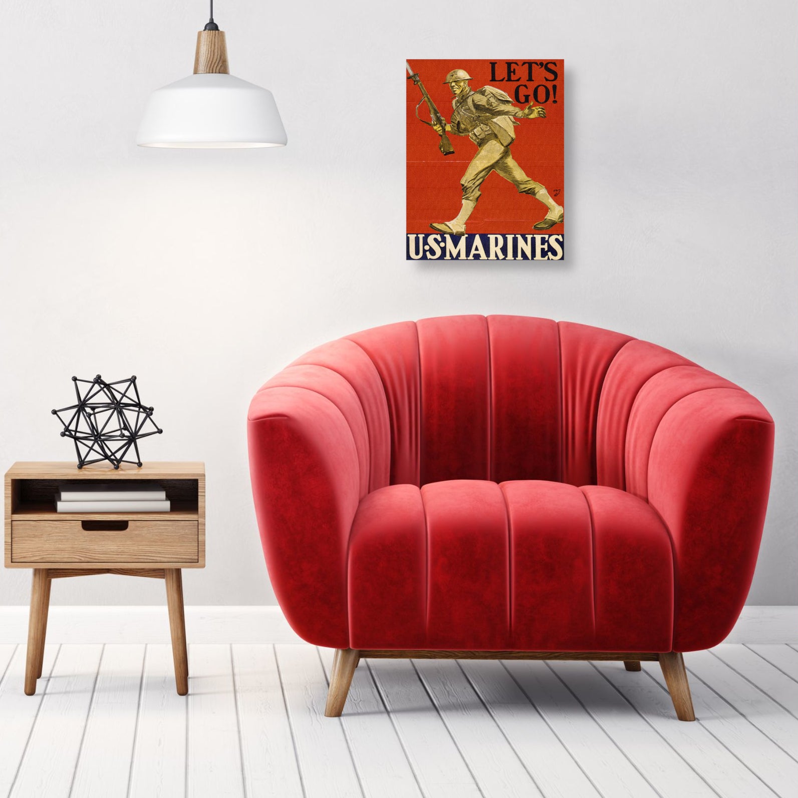 - Solid wood cat climbing frame customizedLet's Go! U.S. Marines Canvas Print