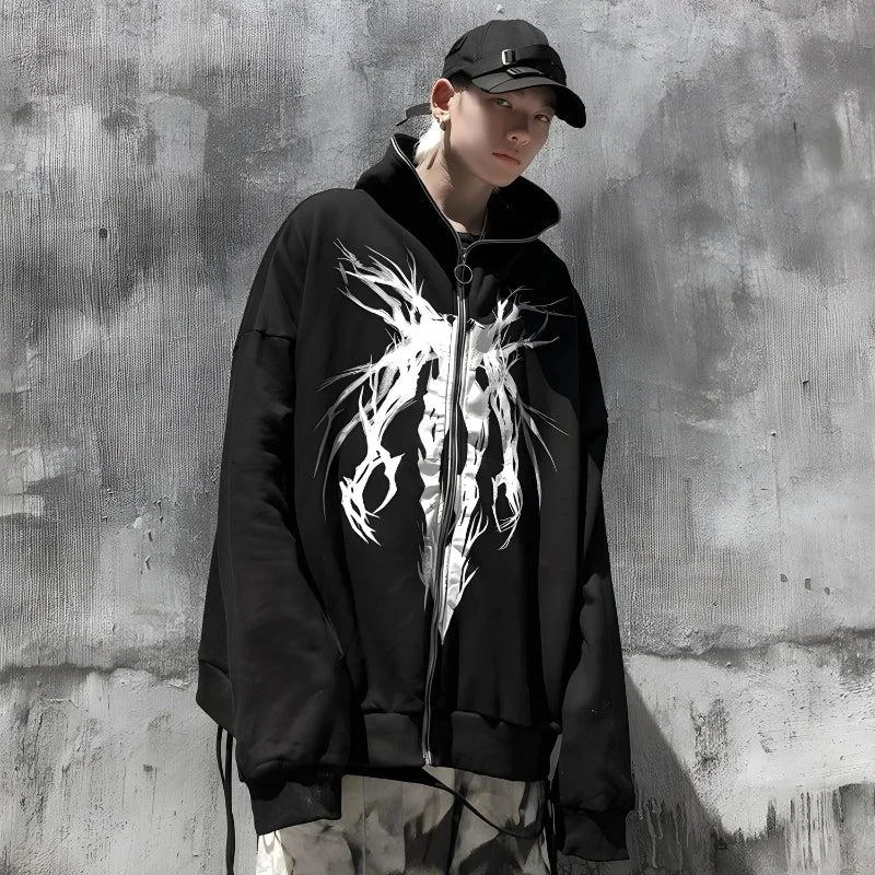  -Anti-scratch sofa protective coverCyberpunk Ghost Full Zip-Up Hoodie