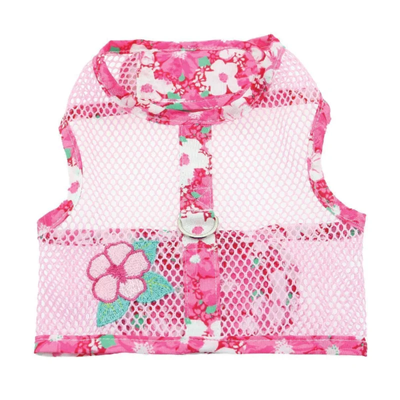 - Custom pet birthday cakeCool Mesh Dog Harness And Leash Hawaiian Hibiscus Pink