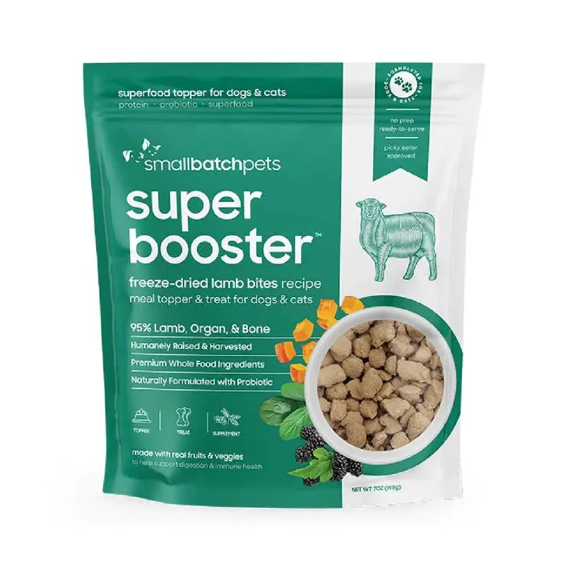- Teething and chewing toys for puppiesSmallbatch Super Booster Lamb SmallBites Freeze-Dried Dog & Cat Meal Topper & Treats 7oz - Teething and chewing toys for puppiesSmallbatch Super Booster Lamb SmallBites Freeze-Dried Dog & Cat Meal Topper & Treats 7oz