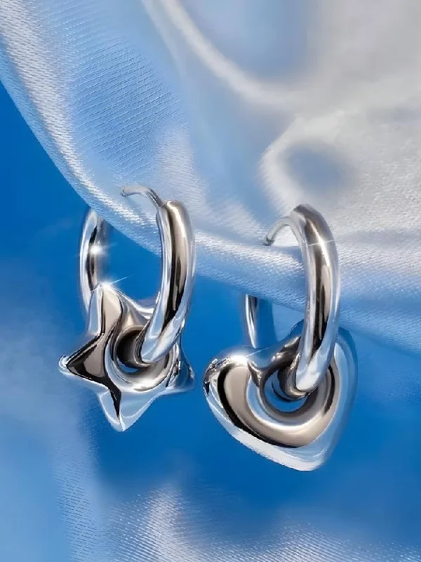 - Automatic temperature adjustment cat bedY2K Star Heart Hoop Earrings