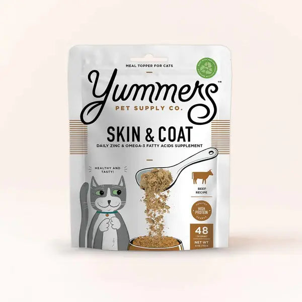 - Custom pet birthday cakeYummers Skin & Coat Aid Beef Supplement Mix in for Cats Food Topper, 4 oz
