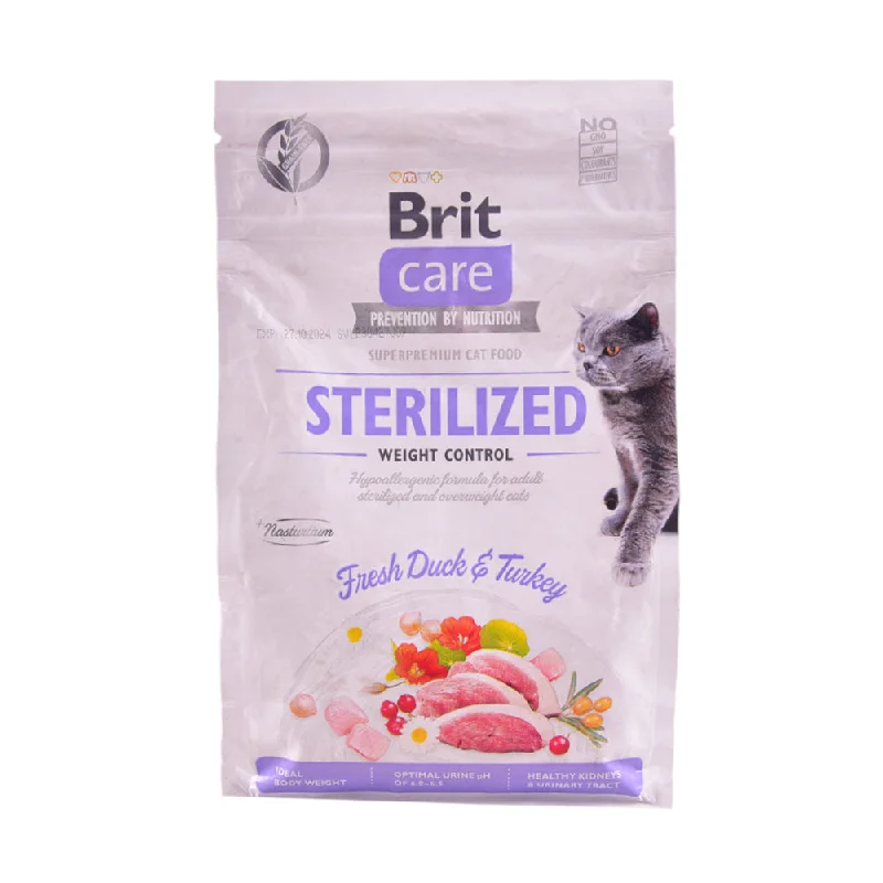  -Anti-scratch sofa protective coverBRIT CARE CAT FOOD STERILIZED FRESH DUCK & TURKEY 400 GM