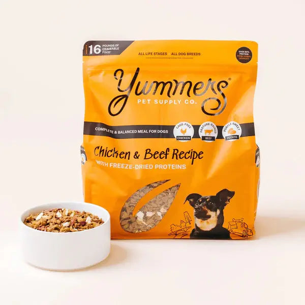 ---Yummers Chicken & Beef Recipe with Freeze Dried Proteins Dog Food