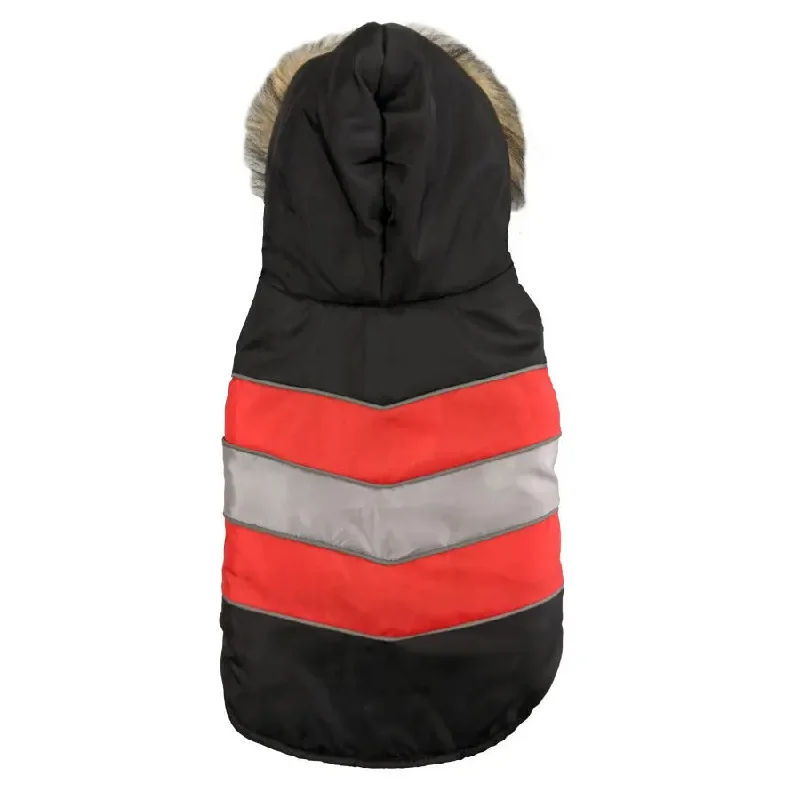 - Hamster silent running wheel to prevent chewingFashion Pet Diagonal Stripe Puffy Dog Coat
