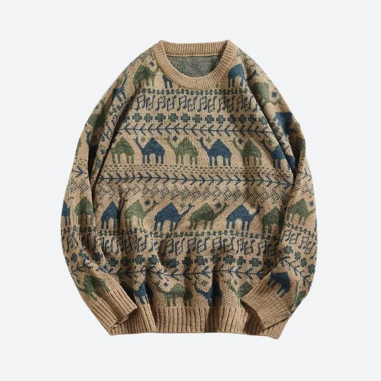 - Deodorizing cat litter tofu litterVintage Camel Knitted Sweater