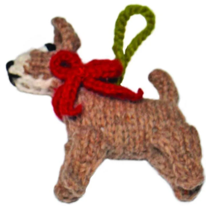 - ​​Christmas pet Christmas clothingHand Knit Dog Ornament Chihuahua
