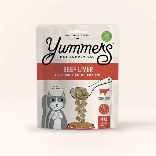 - Dog disposable foam shower gelYummers Freeze dried Beef Liver Gourmet Meal Mix in for Cats Food Topper, 2.5 oz. - Dog disposable foam shower gelYummers Freeze dried Beef Liver Gourmet Meal Mix in for Cats Food Topper, 2.5 oz.