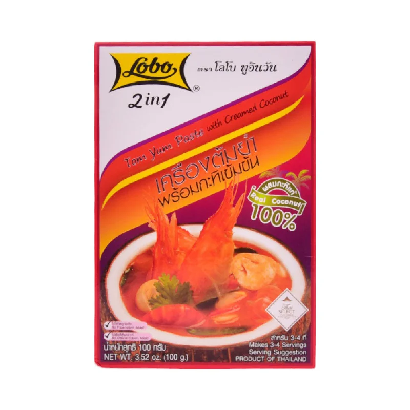 - Pet tear stain cleaning wipesLOBO 2IN1 TOM YUM PASTE WITH CREAMED COCONUT 100G