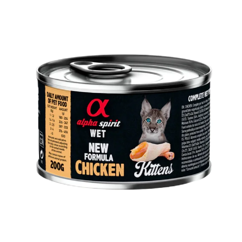 - Pet vitamin complex nutrition tabletsAlpha Spirit Chicken Wet Food for Kittens