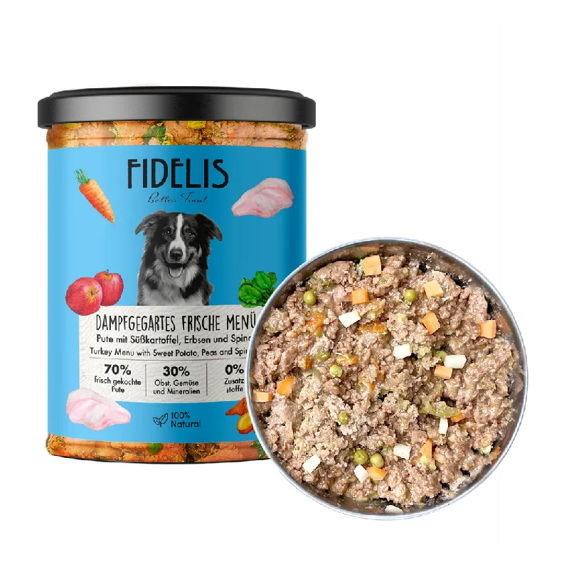 Pet ProductsFidelis Cooked Turkey Menu Wet Food Jar