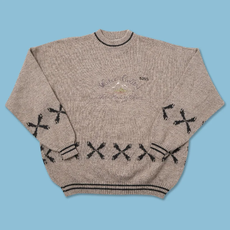 - ​​Christmas pet Christmas clothingVintage Hugo Boss Knit Sweater XLarge