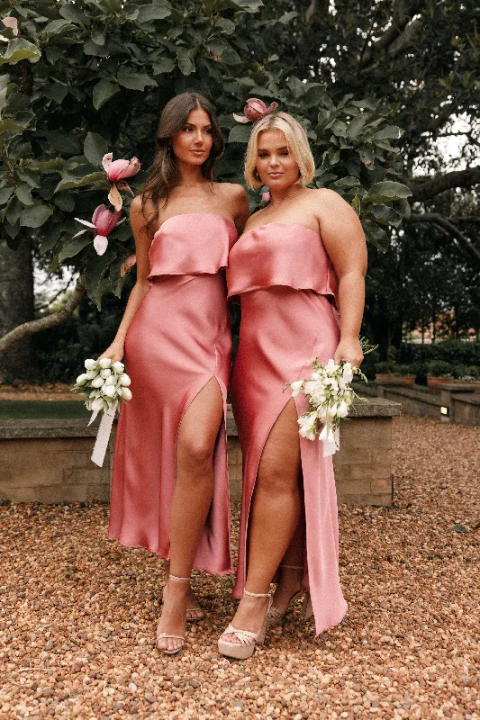 - Air box TSA certified check-inVienna Strapless Midi Dress - Dusty Rose