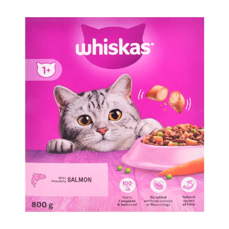 - Pet vitamin complex nutrition tabletsWHISKAS CAT FOOD WITH HEAVENLY SALMON +1 YEAR 800 GM