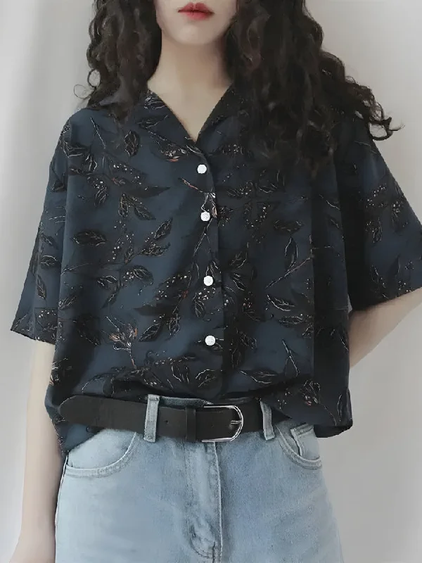 - ​​Pet toys under    yuanVintage Leaf Designed Shirt
