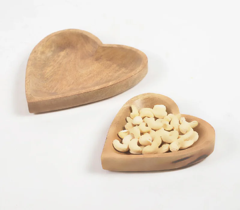 - Automatic temperature adjustment cat bedHeart-Shaped Mango Wood Snack Trays (set of 2)