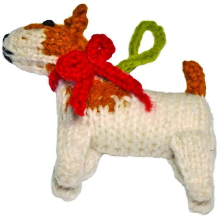 - Dog disposable foam shower gelHand Knit Dog Ornament Jack Russell Terrier