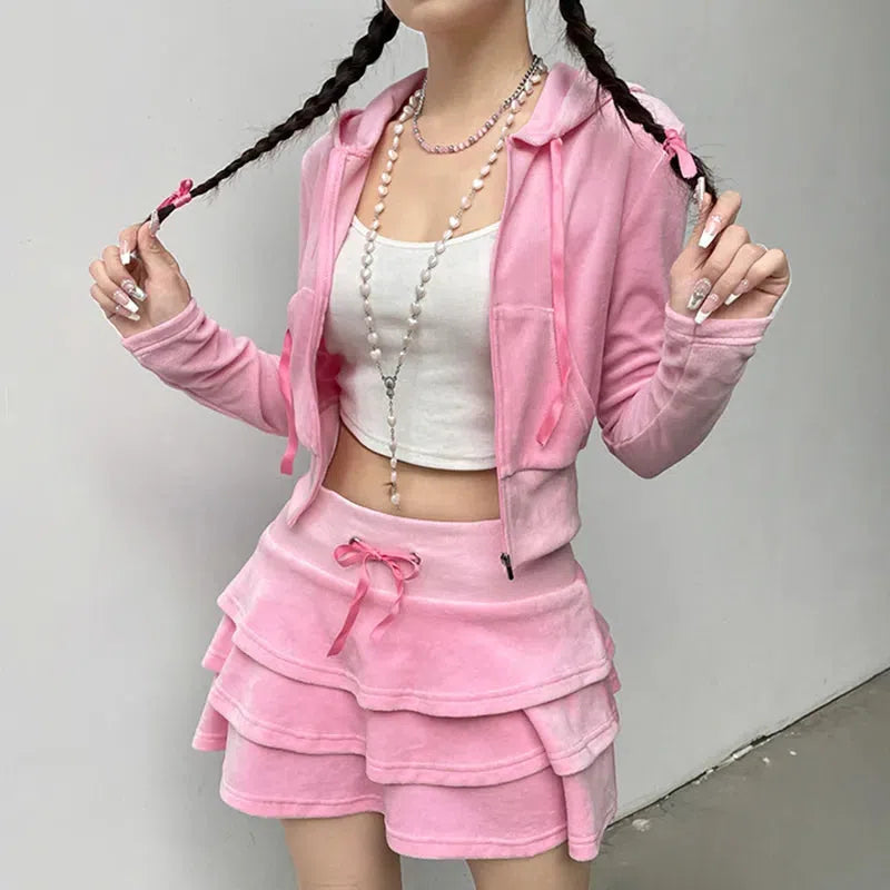 - Pet smart GPS locatorPink Aesthetic Skirt & Hoodie Two Piece Set