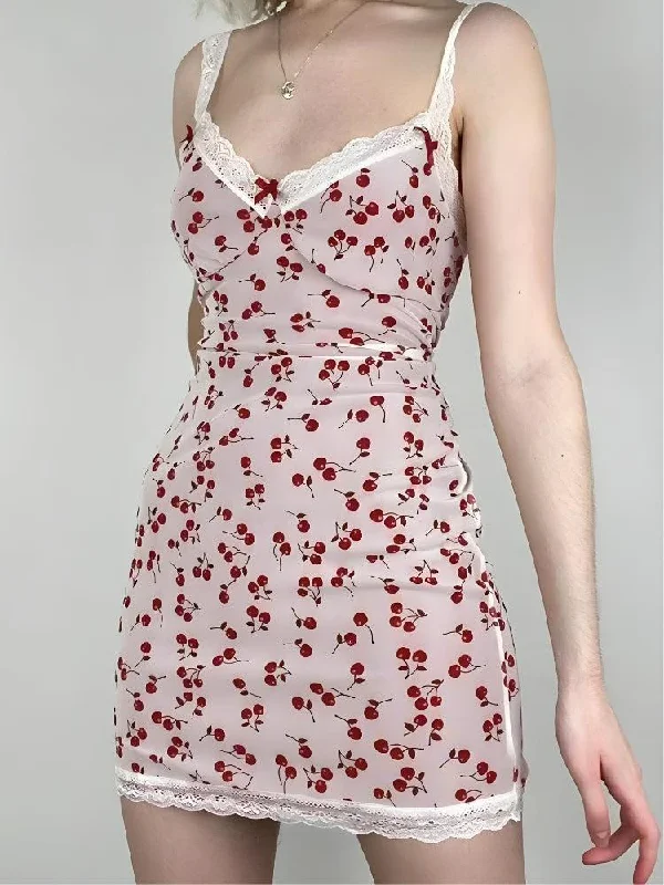 - Degradable pet feces bagCoquette Cherry Mini Dress