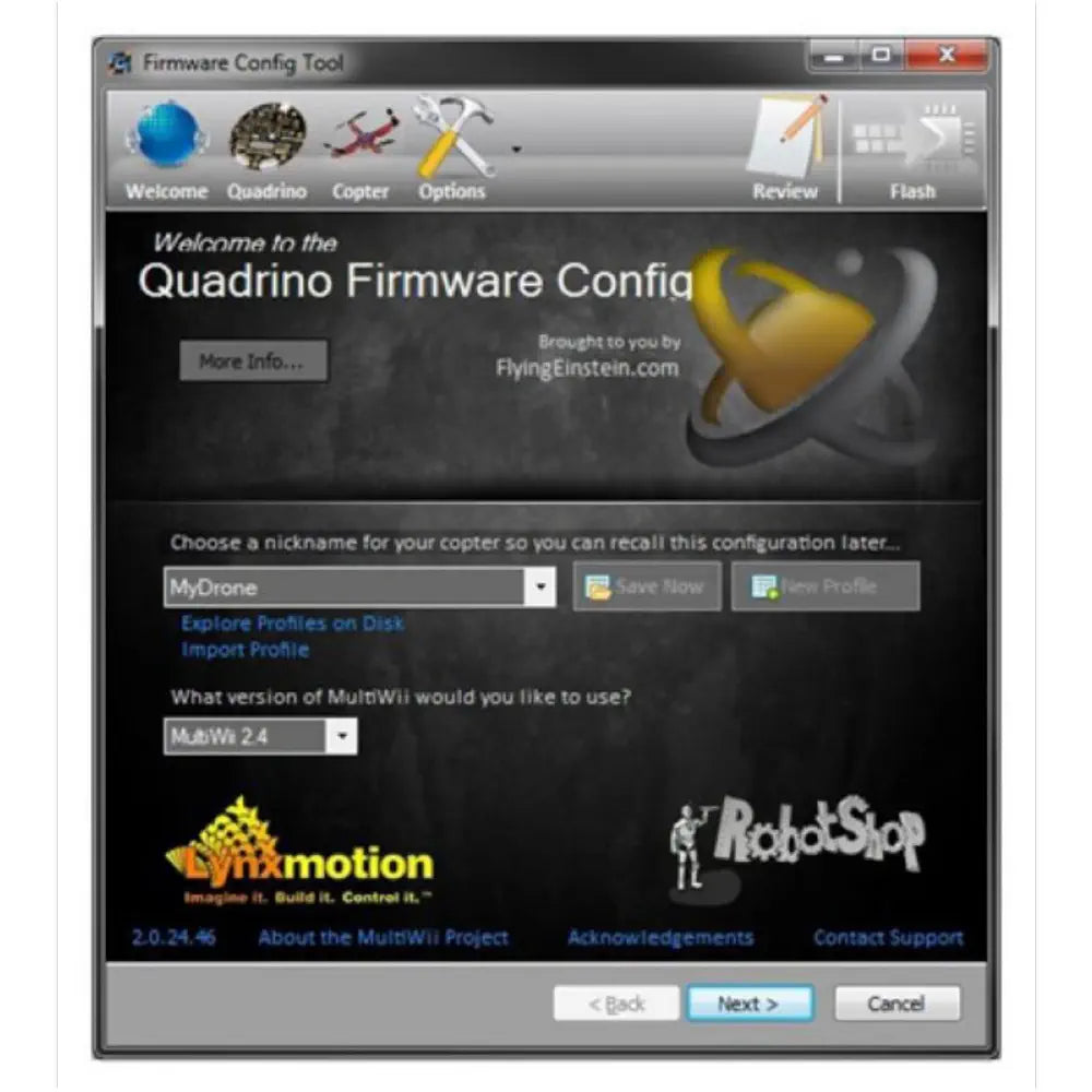 - Remote interactive pet feederQuadrino FCT (Firmware Configuration Tool)