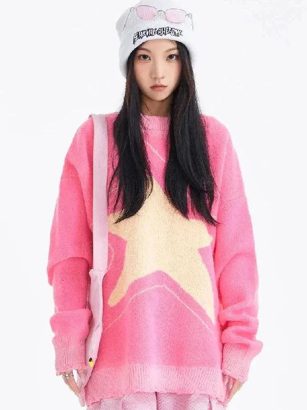 - Elderly dog ​​joint care mattressY2K Star Distressed Sweater