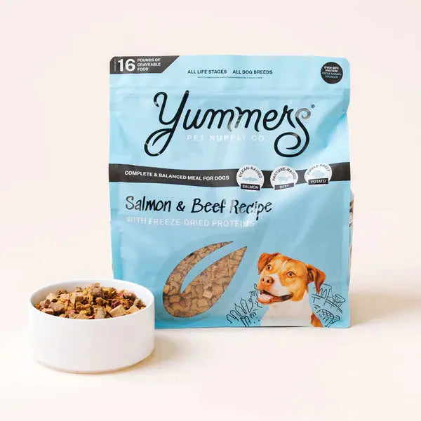 - Air box TSA certified check-inYummers Salmon & Beef Recipe with Freeze Dried Proteins Dog Food - Air box TSA certified check-inYummers Salmon & Beef Recipe with Freeze Dried Proteins Dog Food