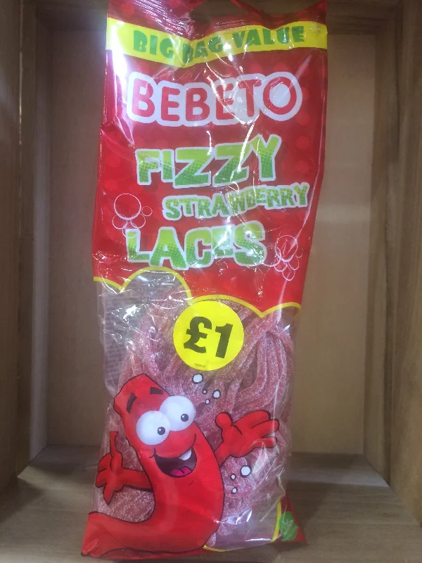 - Natural latex pet mattressBebeto Fizzy Strawberry Laces 250g