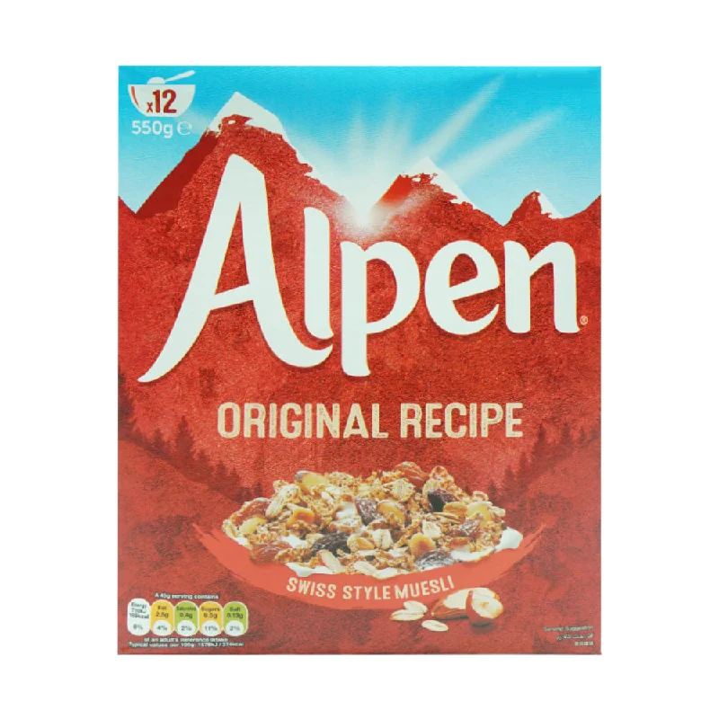 - Remote interactive pet feederALPEN CEREAL ORIGINAL SWISS STYLE MUESLI 550 GM