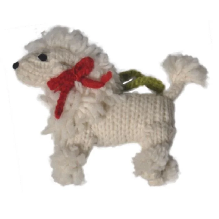- Pregnant cat delivery room warming boxHand Knit Dog Ornament White Poodle